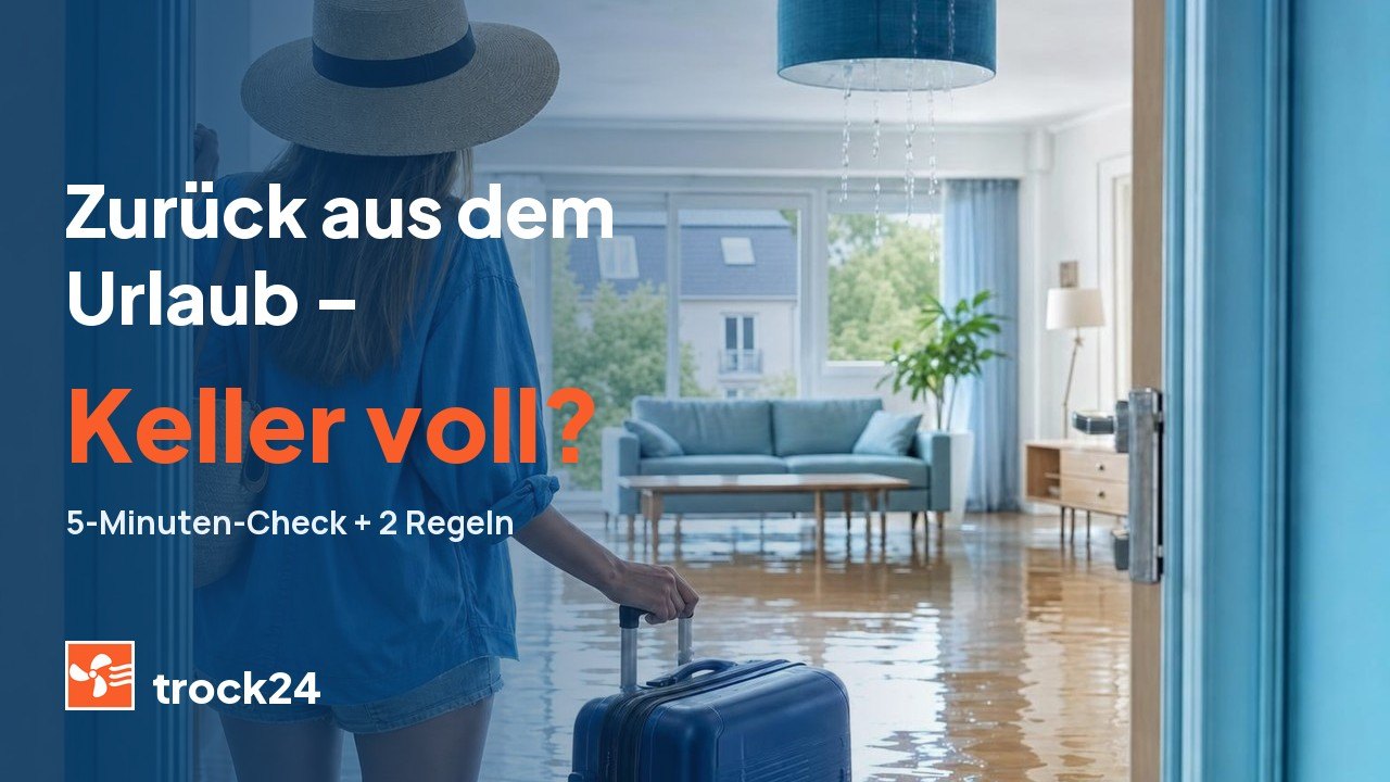 Zurück aus dem Urlaub – Keller voll? Der 5-Minuten-Check und 2 Regeln vor der Abreise